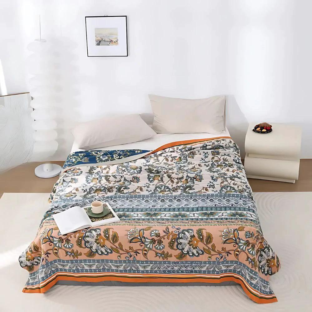 Meadow Bliss Boho Floral Blanket by Casa & Beyond