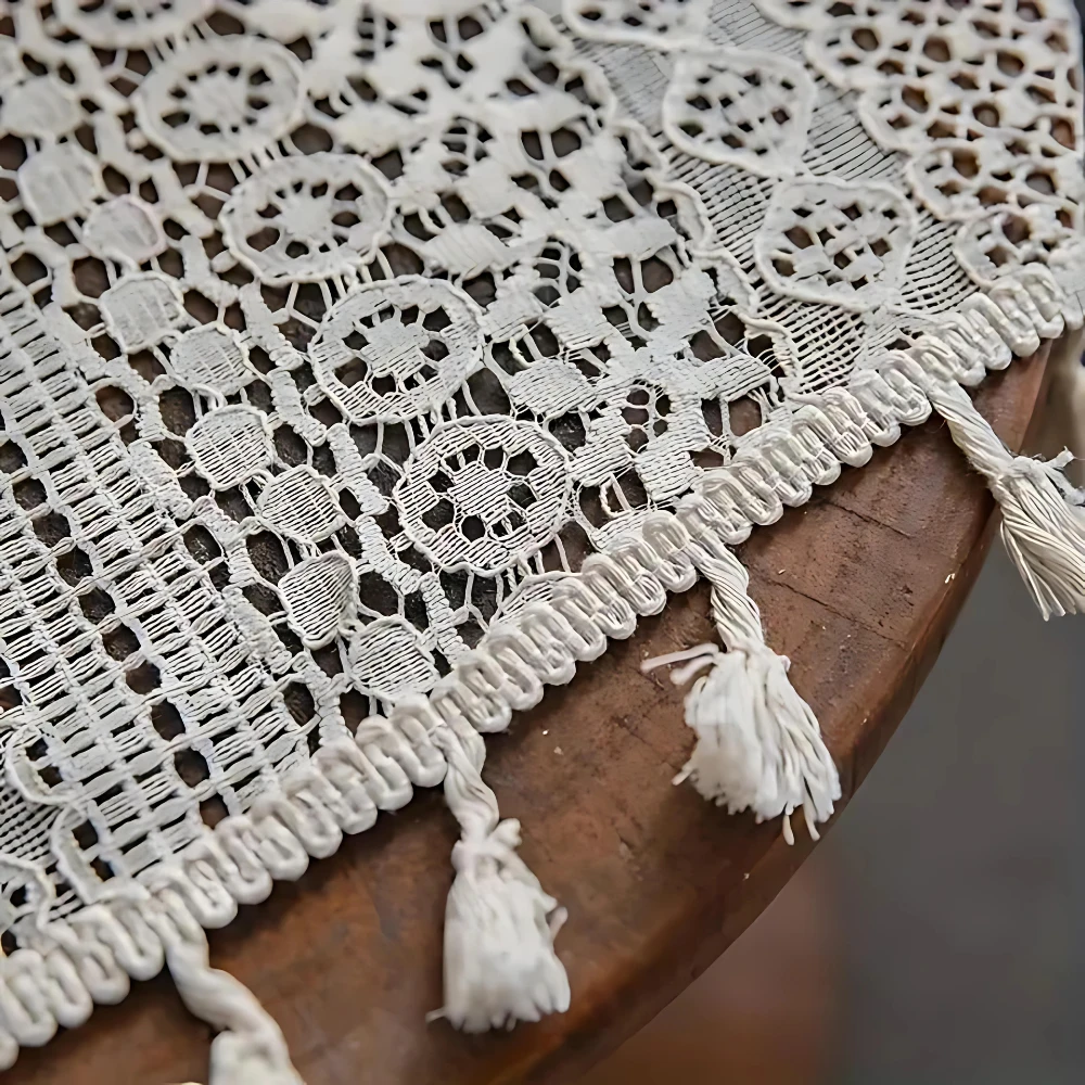 Chic Bohemian Crochet Curtain by Casa & Beyond