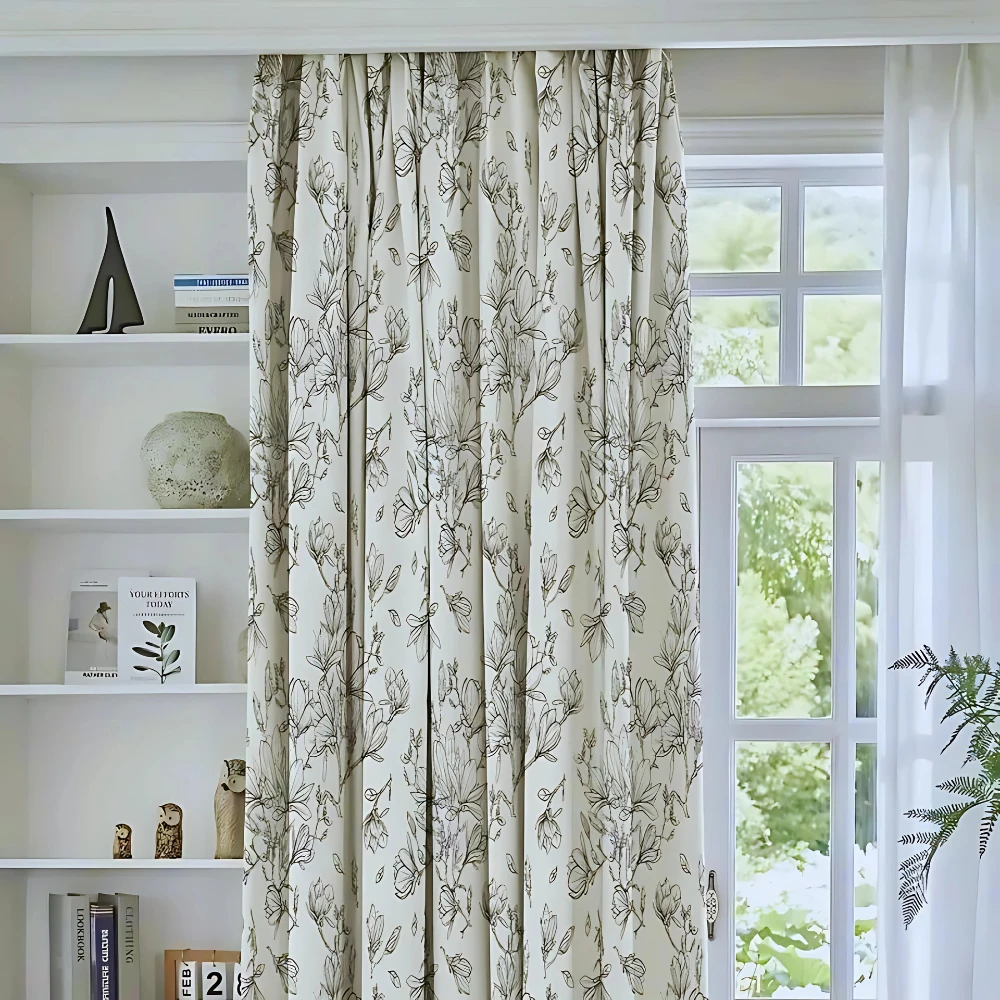 Fresh Floral Sunshade Curtains by Casa & Beyond