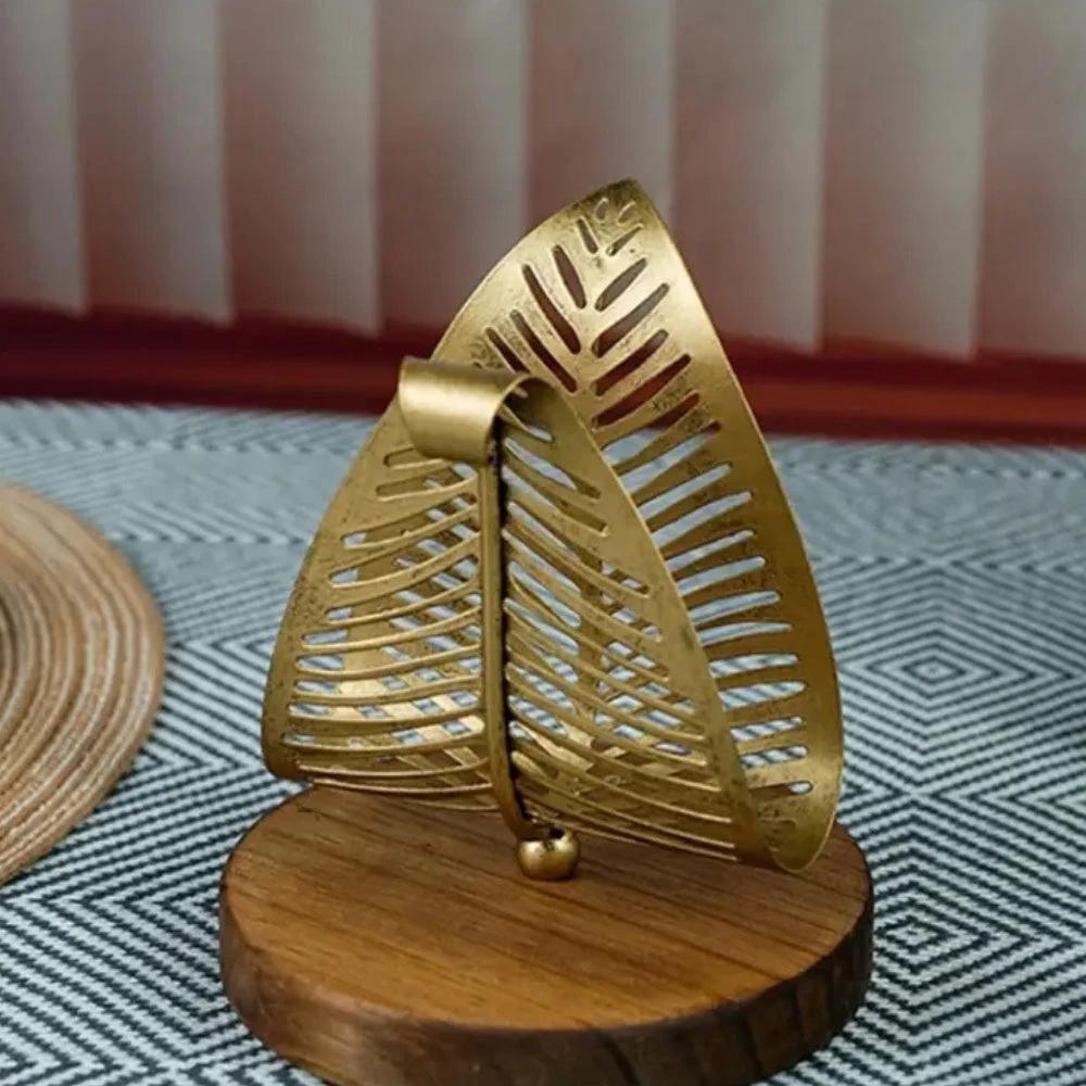 Iron Leaf Shape Tissue Holder by Casa & Beyond