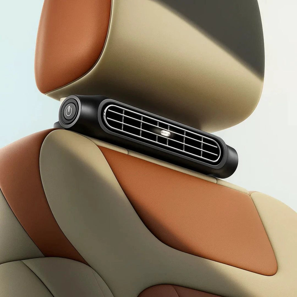 CoolDrive | USB Car Seat Cooling Fan – Adjustable 3‑Speed – Quiet USB‑Powered – Velcro Headrest Clip for Drivers Passengers Pets Bowlift by Bowlift