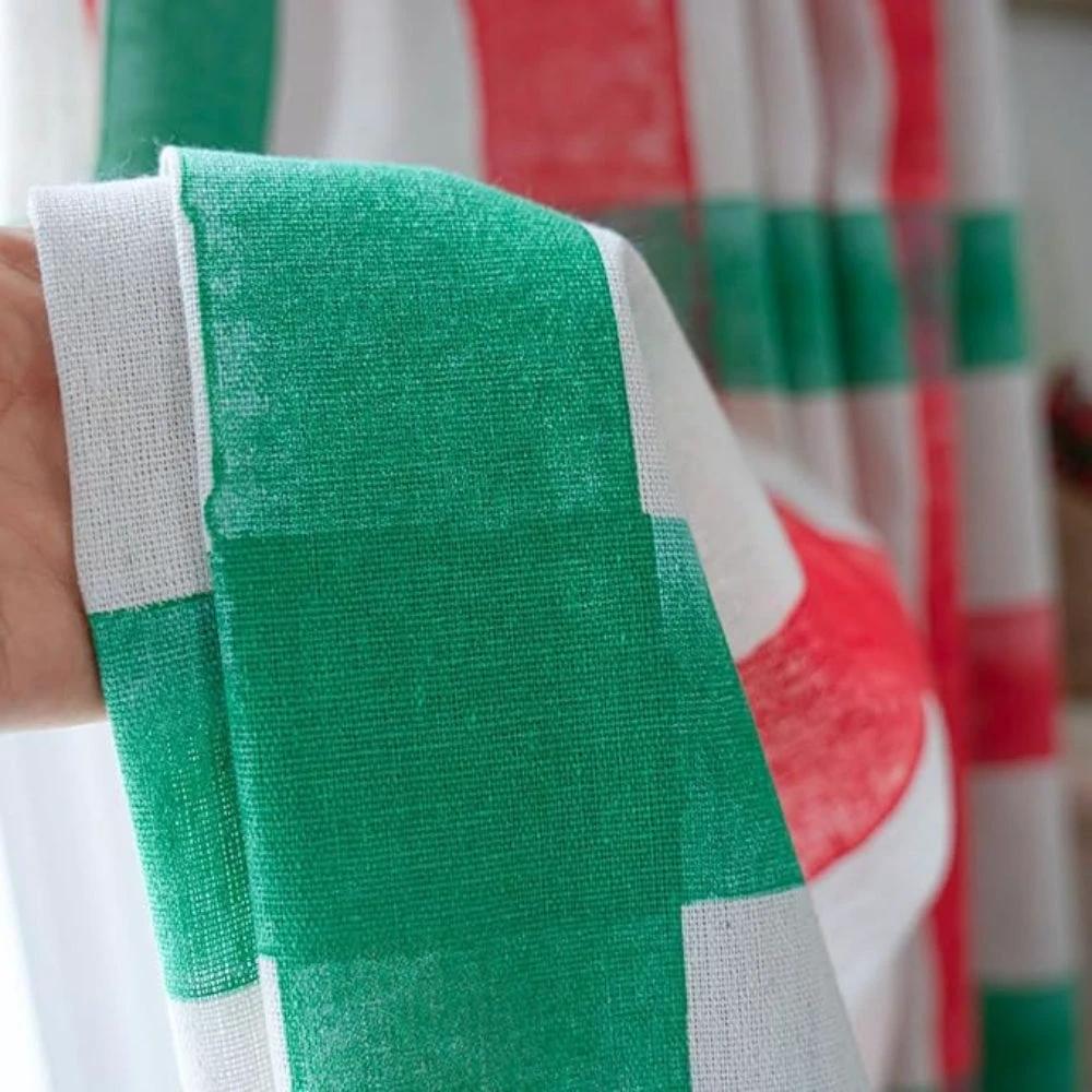 Merry & Bright Plaid Semi-Shading Curtain by Casa & Beyond