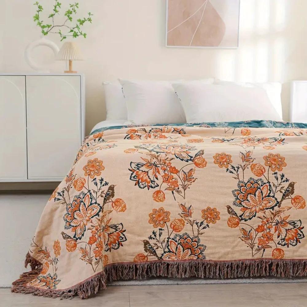 Rustic Cozy Boho Throw Blanket by Casa & Beyond