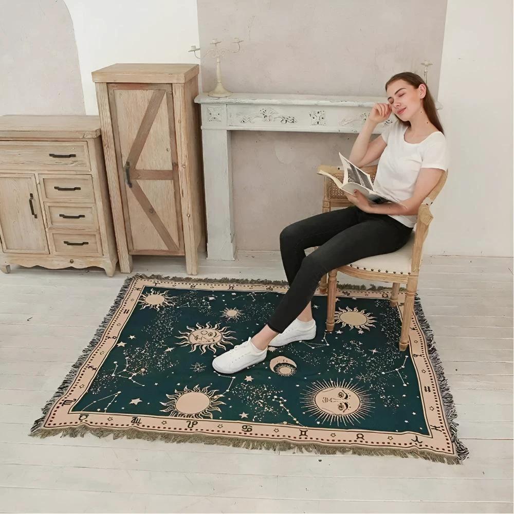 Sun Moon Stars Celestial Blanket by Casa & Beyond