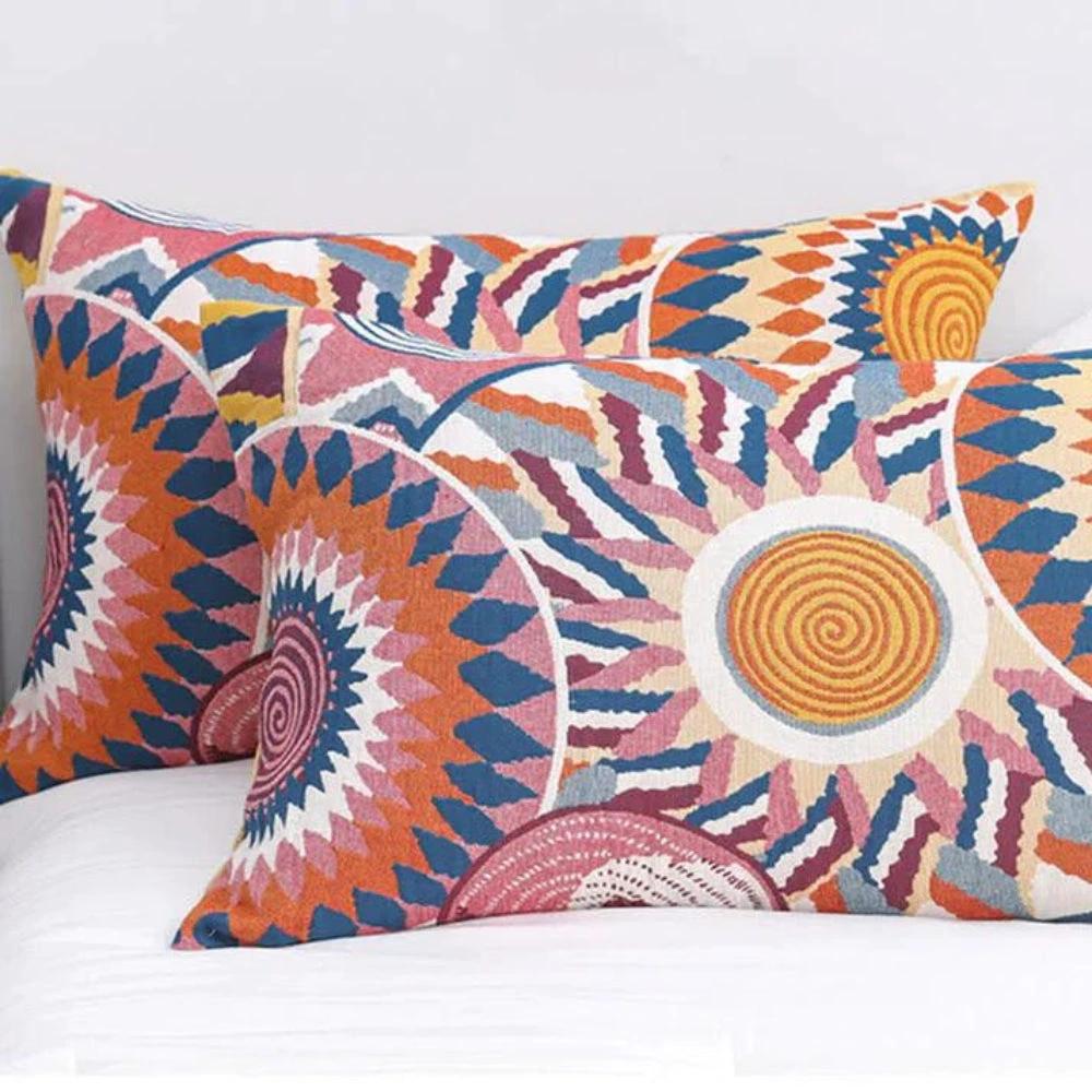 Nordic Sun Print Button Cotton Pillowcases (2pcs) by Casa & Beyond