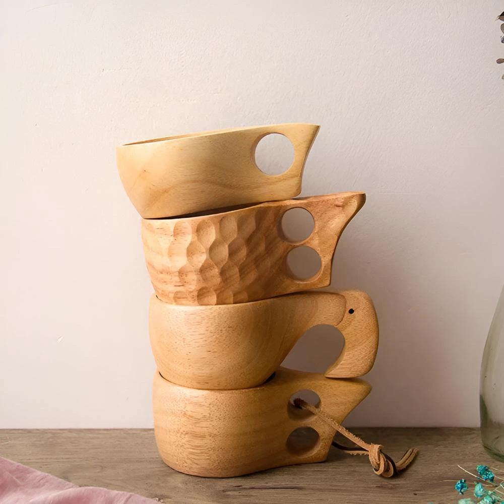 Rubberwood Artisan Mug Collection by Casa & Beyond