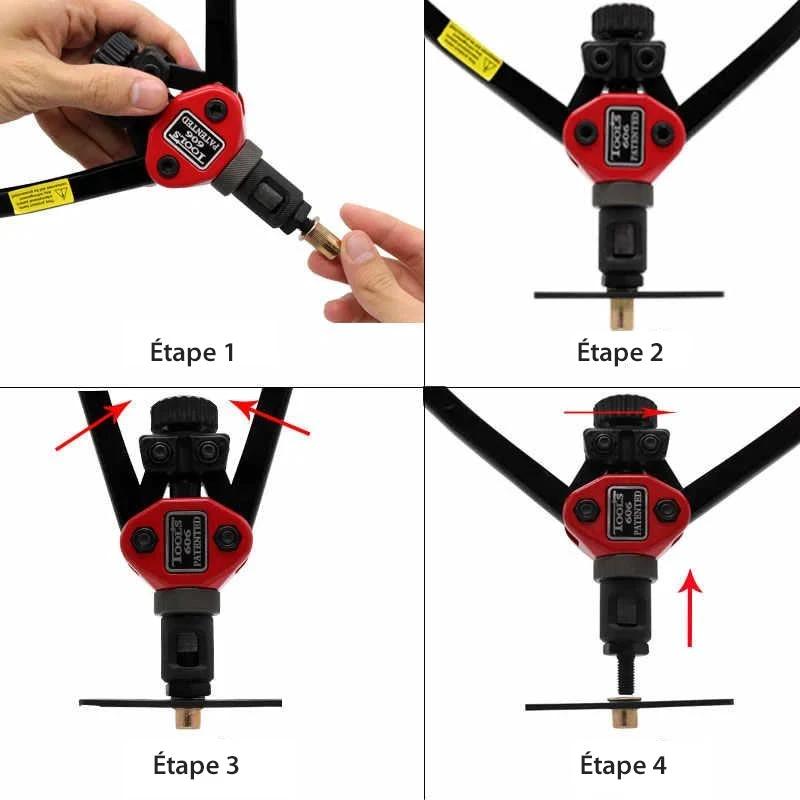 Kit tool for automatic rivets by Bowlift