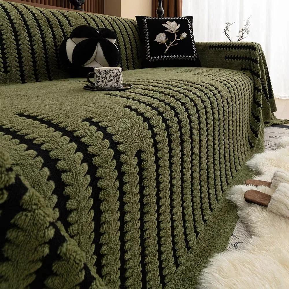 Heritage Plush Tufted Sofa Cover by Casa & Beyond