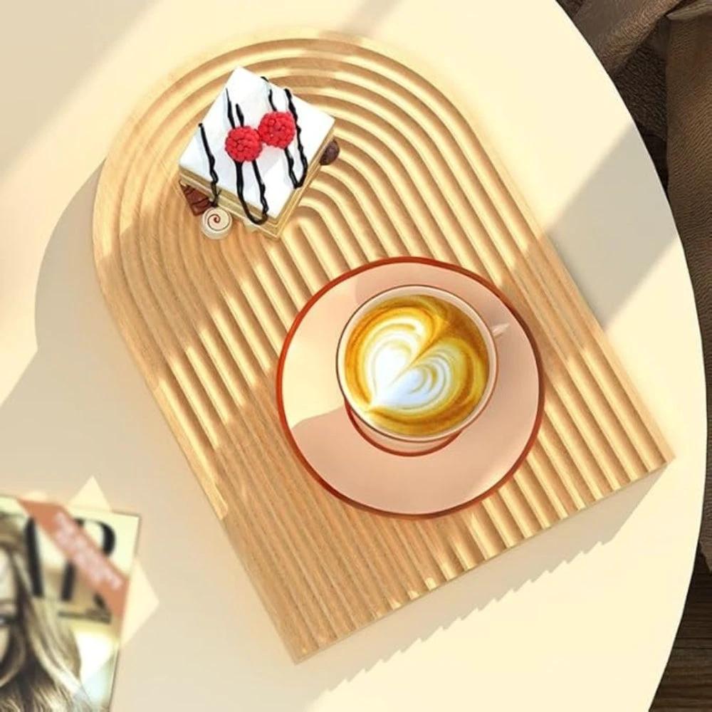 Nordic Ripple Wooden Tray by Casa & Beyond