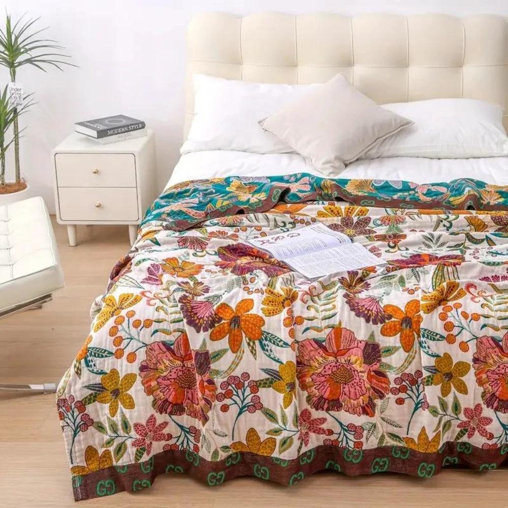 Charm Floral Blanket Throw by Casa & Beyond