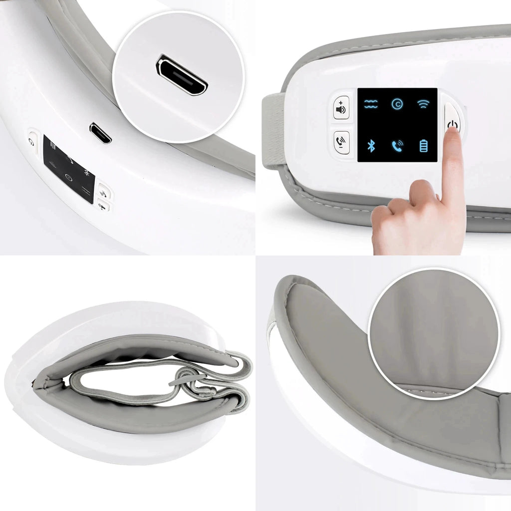 Vistella | 4D Smart Eye Massager - Air Pressure - Vibration - Heat Therapy for Eye Strain Fatigue - Sleep Improvement Bowlift by Bowlift