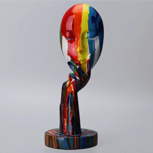 Female Thinker Colorful Art Sculpture by Casa & Beyond