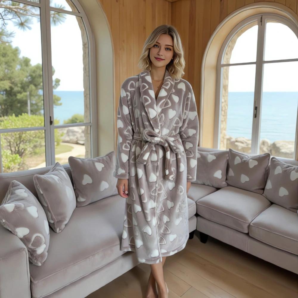 Plush Fleece Bathrobe by Casa & Beyond