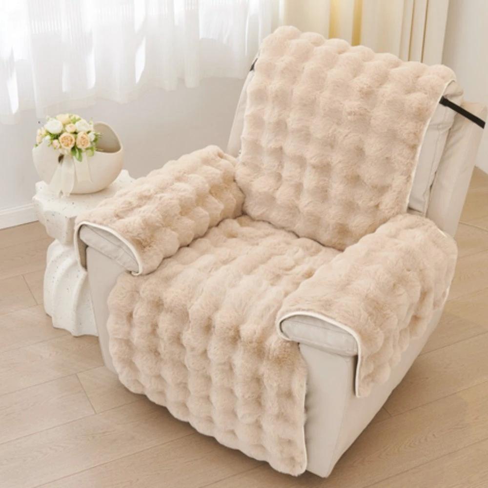Faux Fur Recliner Sofa Cover by Casa & Beyond
