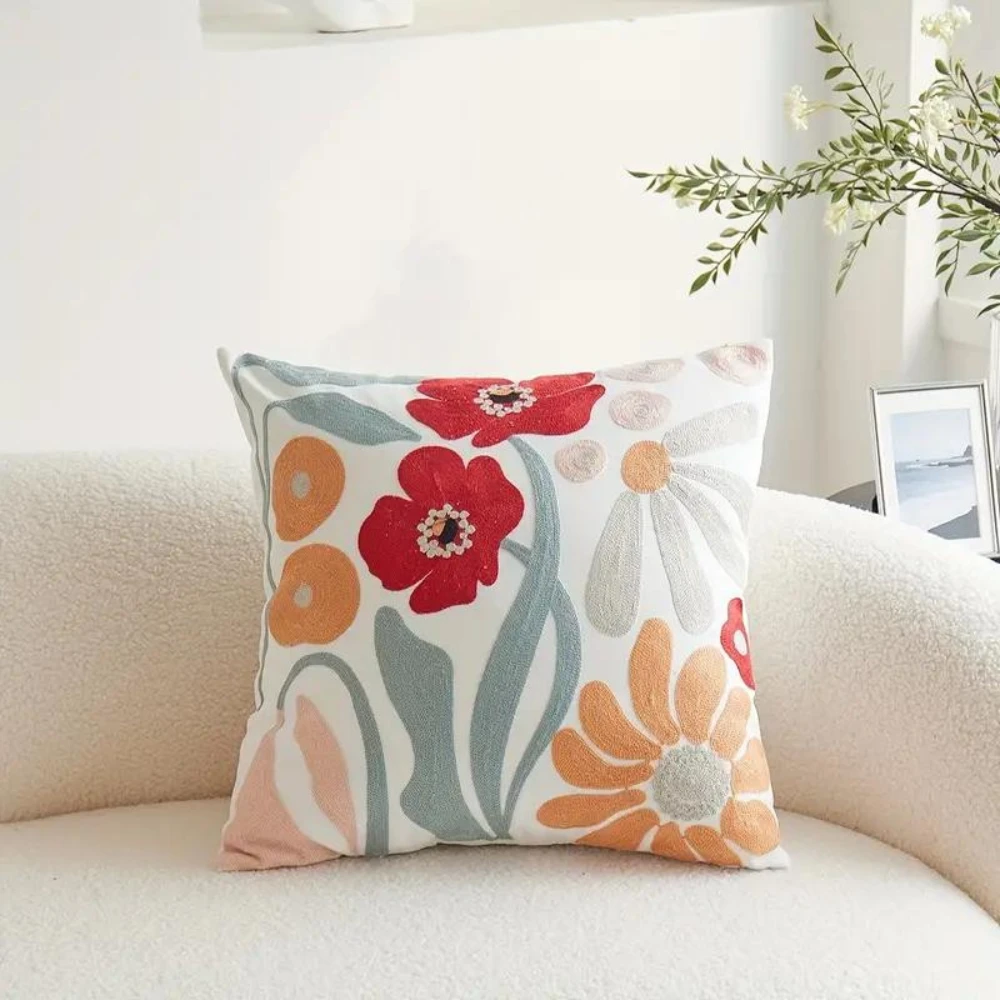 Elegant Plant Patterned Cushion Cover by Casa & Beyond