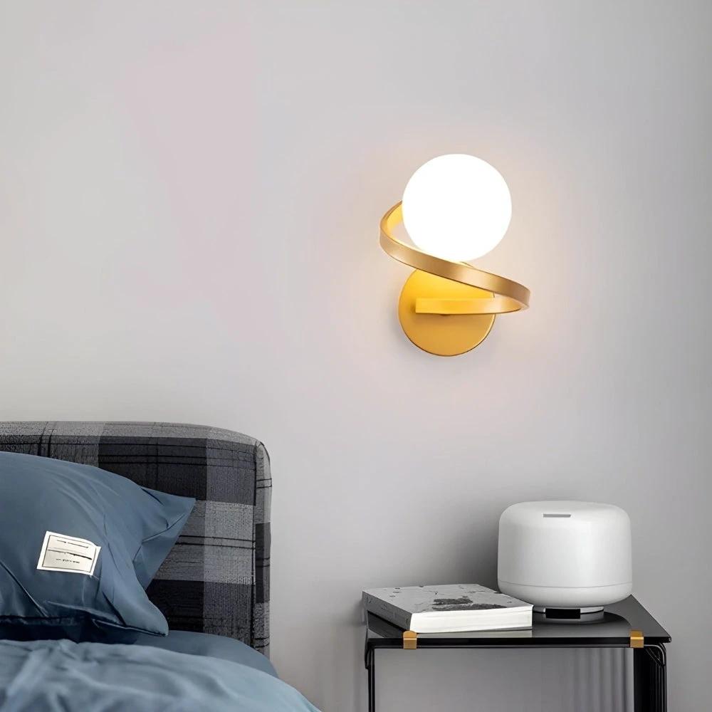 Spiral LED wall light with modern design Bowlift by Bowlift