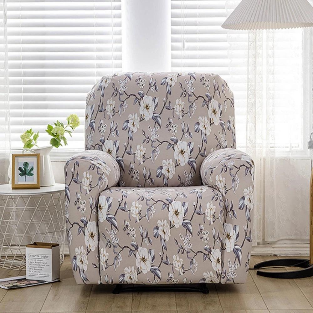 Floral Recliner Sofa Cover by Casa & Beyond