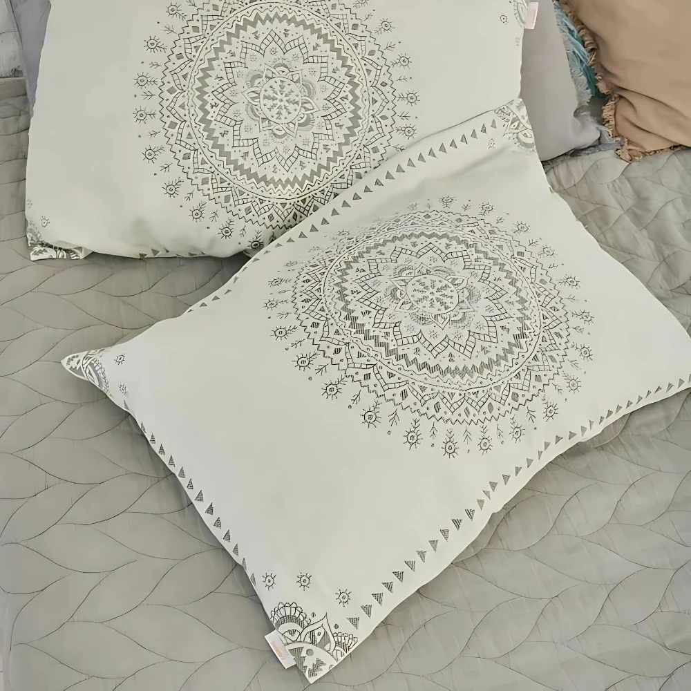 Mandala Soft Cotton Gauze Pillowcases (2pcs) by Casa & Beyond
