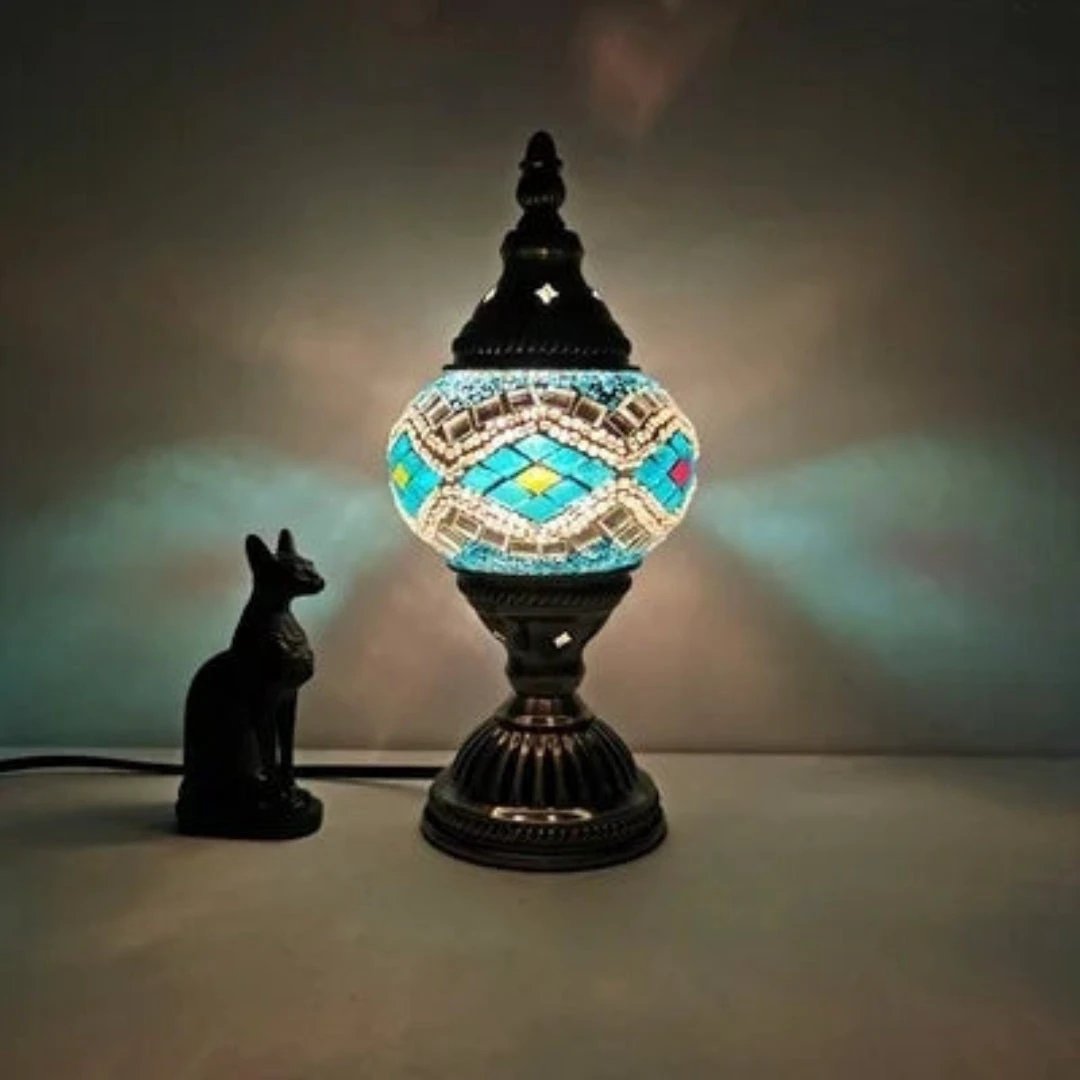 Mosaic Colorful Pattern Table Lamp Bowlift by Bowlift
