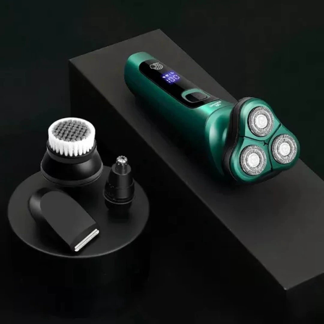4-in-1 Grooming – Waterproof – LED Display – USB Rechargeable – Wet and Dry Shaving Bowlift by Bowlift