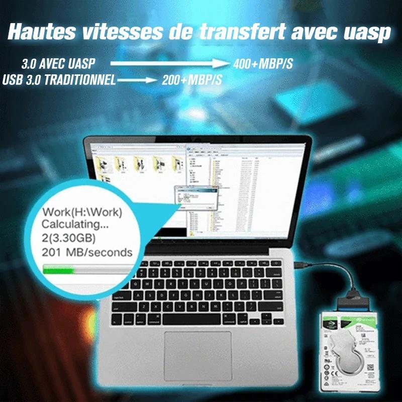 USB 3.0 to SATA III hard drive adapter by Bowlift