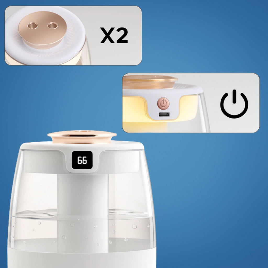 Quiet Night-Light Mode – 1300 ml Tank – Dry Air Relief for Bedroom & Nursery Bowlift by Bowlift