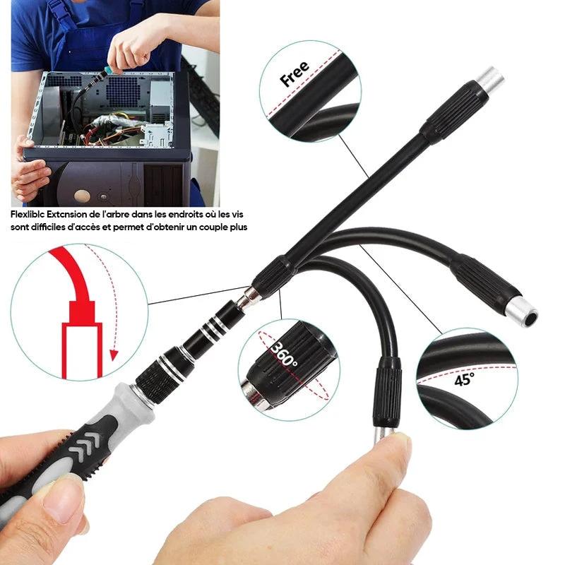 Multifunctional screwdriver set extra hard 115 in 1 by Bowlift