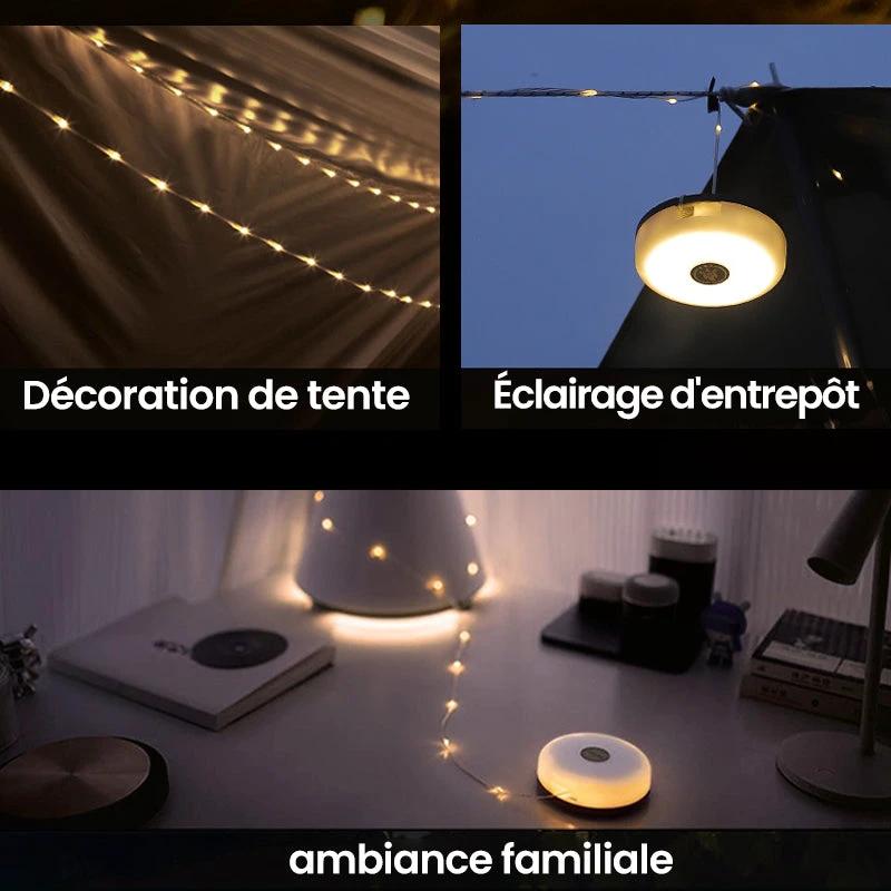 Portable, expandable, waterproof string lights for outdoor use by Bowlift