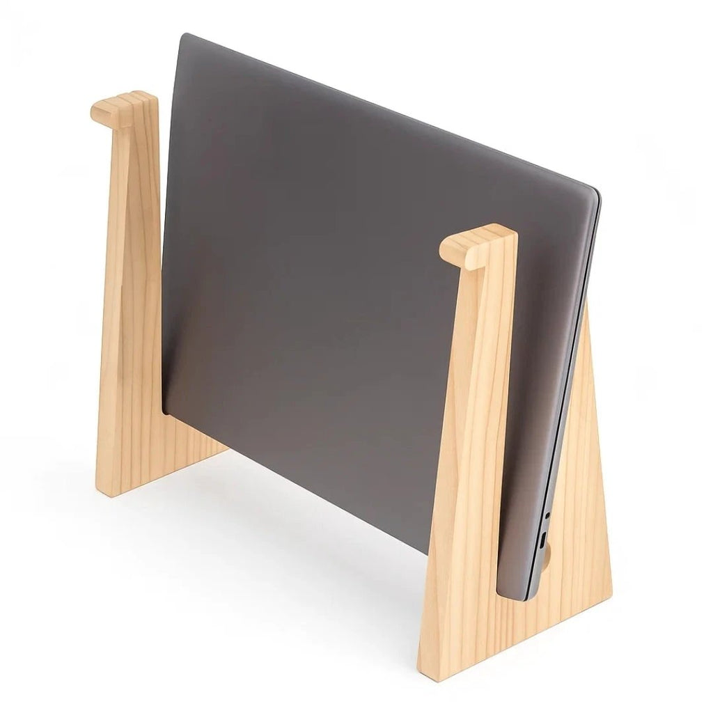 Ergonomic Neck Support – Ventilated Natural Wood – Prevents Overheating – Ideal for Home & Office Use Bowlift by Bowlift