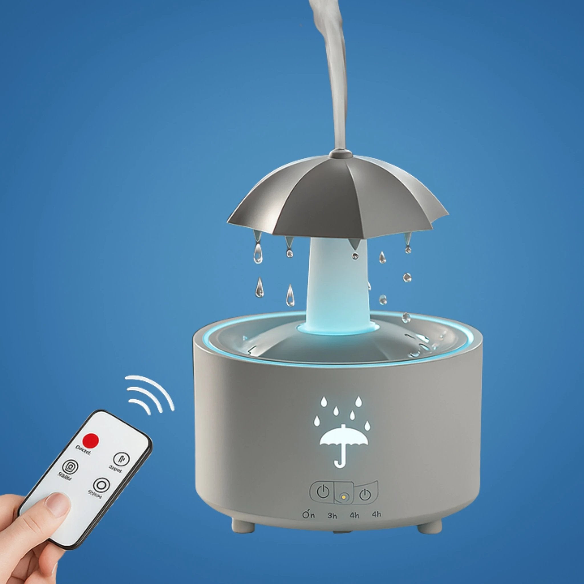 Rotating Umbrella Mist – LED Night Light – Quiet Humidifier for Bedroom Bowlift by Bowlift
