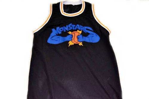 Tune Squad Alien Jersey #0 Space Jam Movie Basketball Monstars Black Stitched by My store basketball