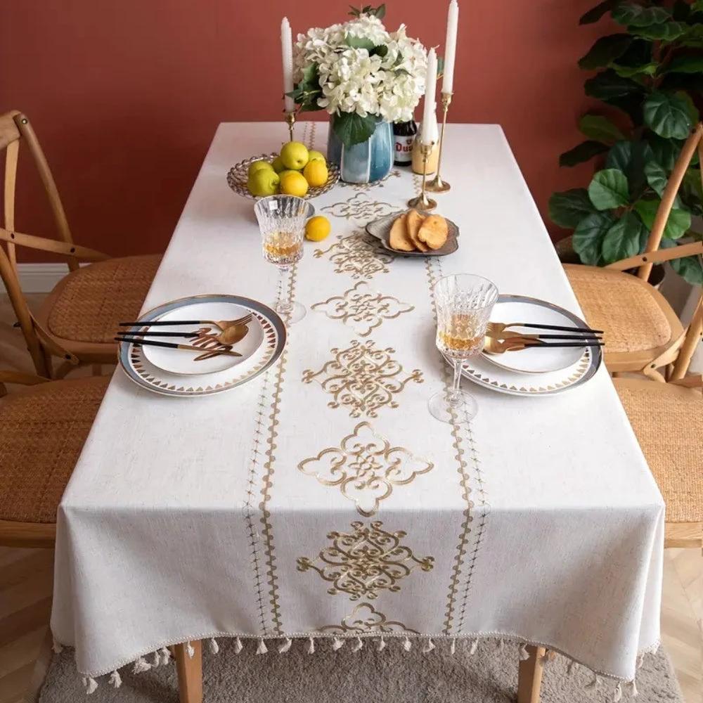 Sorella Luxe Embroidered Tablecloth by Casa & Beyond