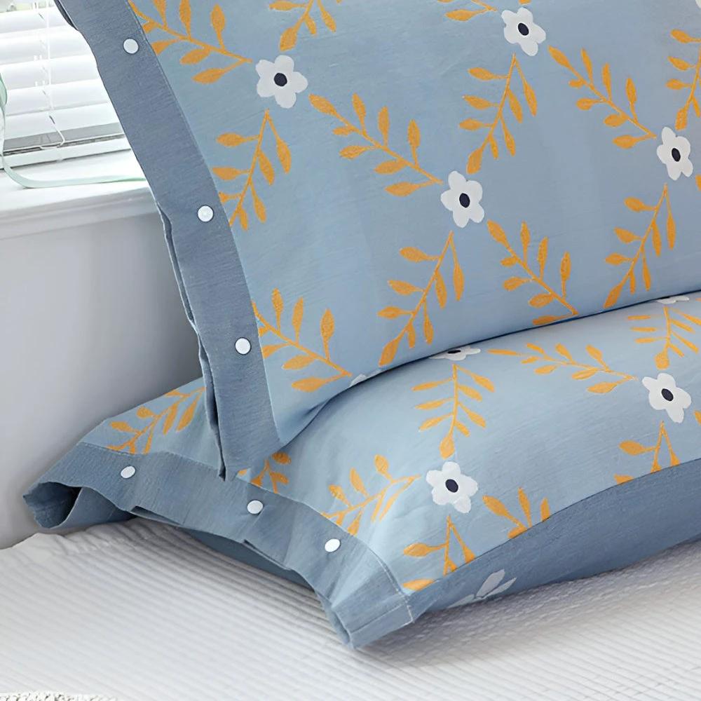 Pure Cotton Buttoned Pillowcase by Casa & Beyond