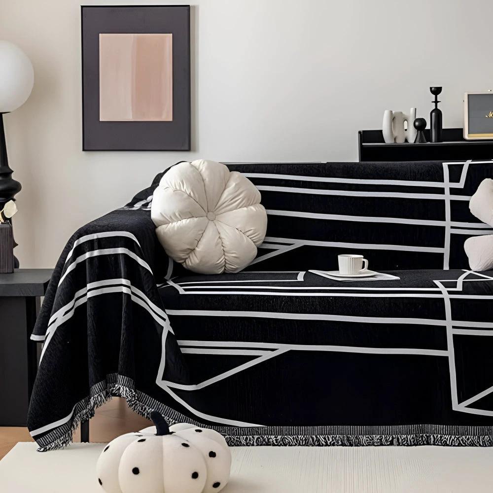 Abstract Grid Sofa Cover by Casa & Beyond