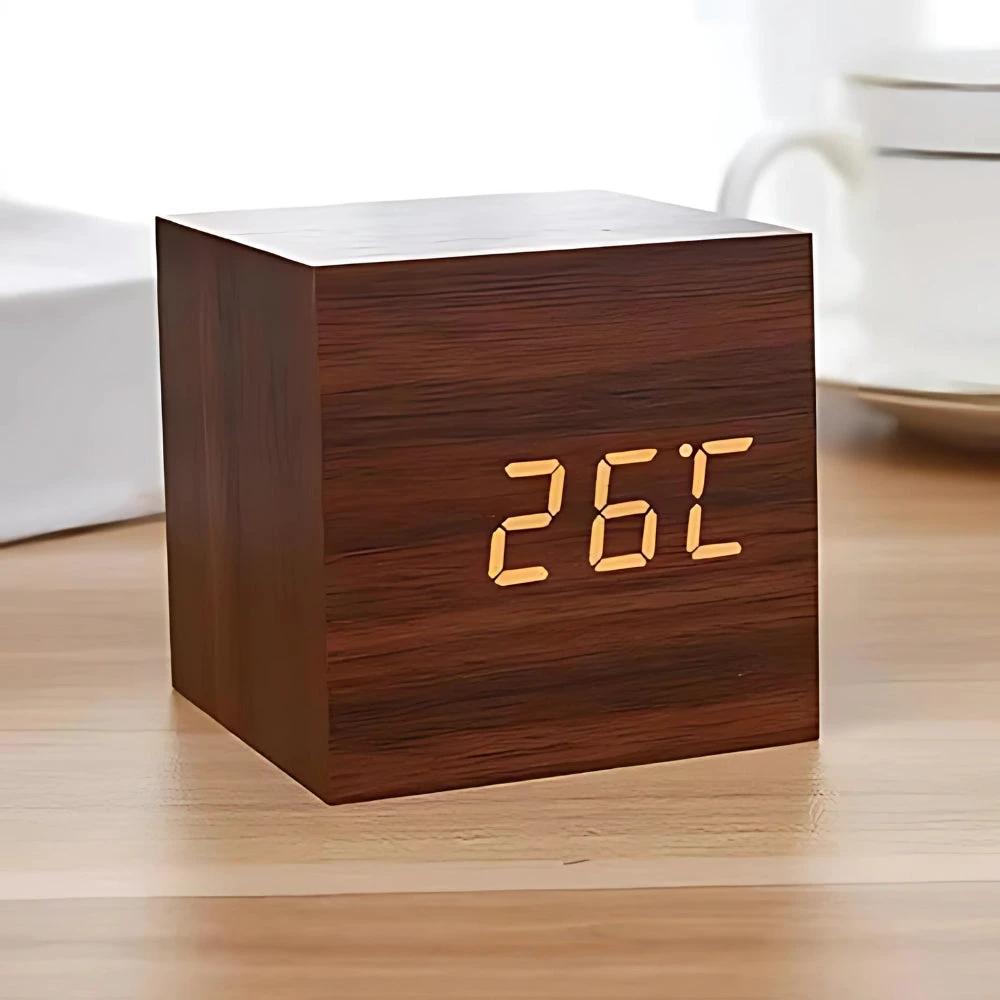 Modern Cube LED Alarm Clock by Casa & Beyond