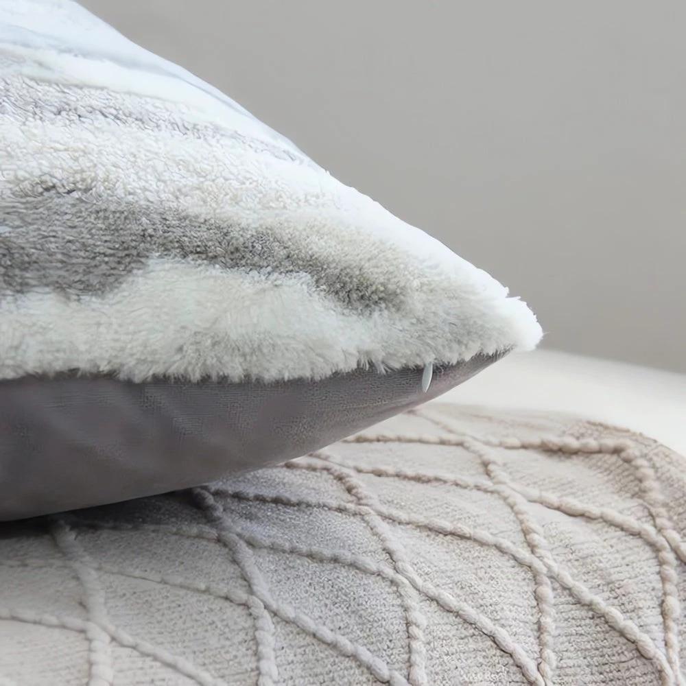 Marble Inspired Plush Cushion Cover by Casa & Beyond