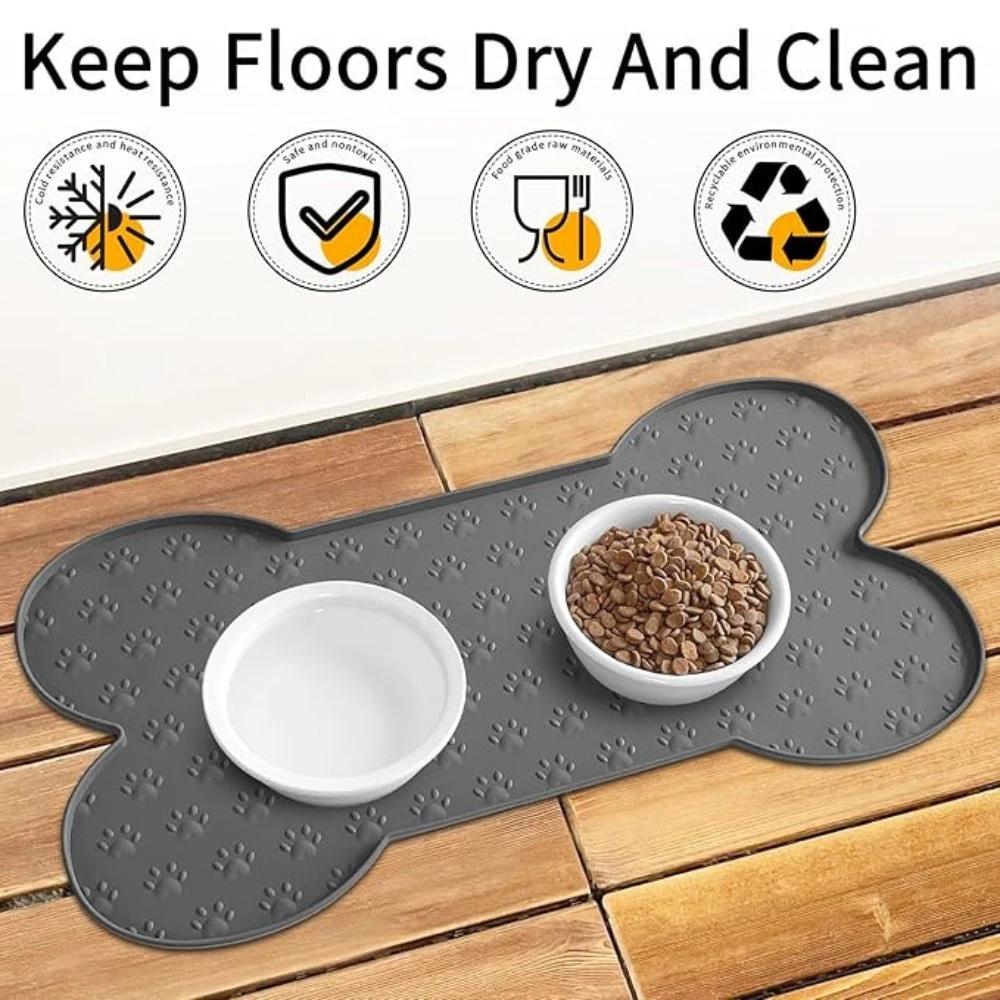 Bone-Shaped Silicone Pet Feeding Mat by Casa & Beyond