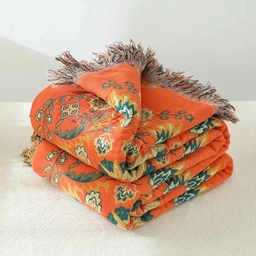 Marigold Reversible Throw Blanket by Casa & Beyond