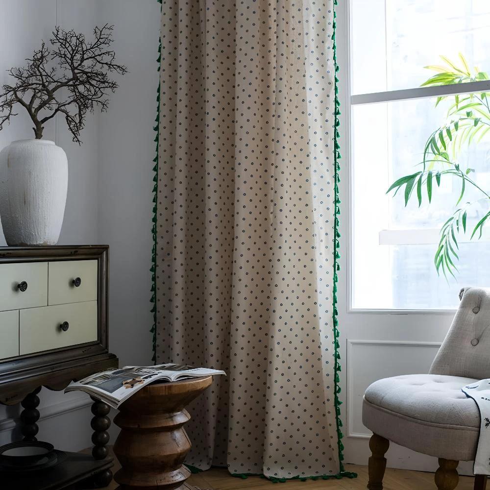 Cottage Petals Tassel Curtain by Casa & Beyond