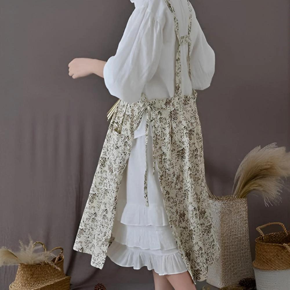 Classic Cotton Floral Apron by Casa & Beyond