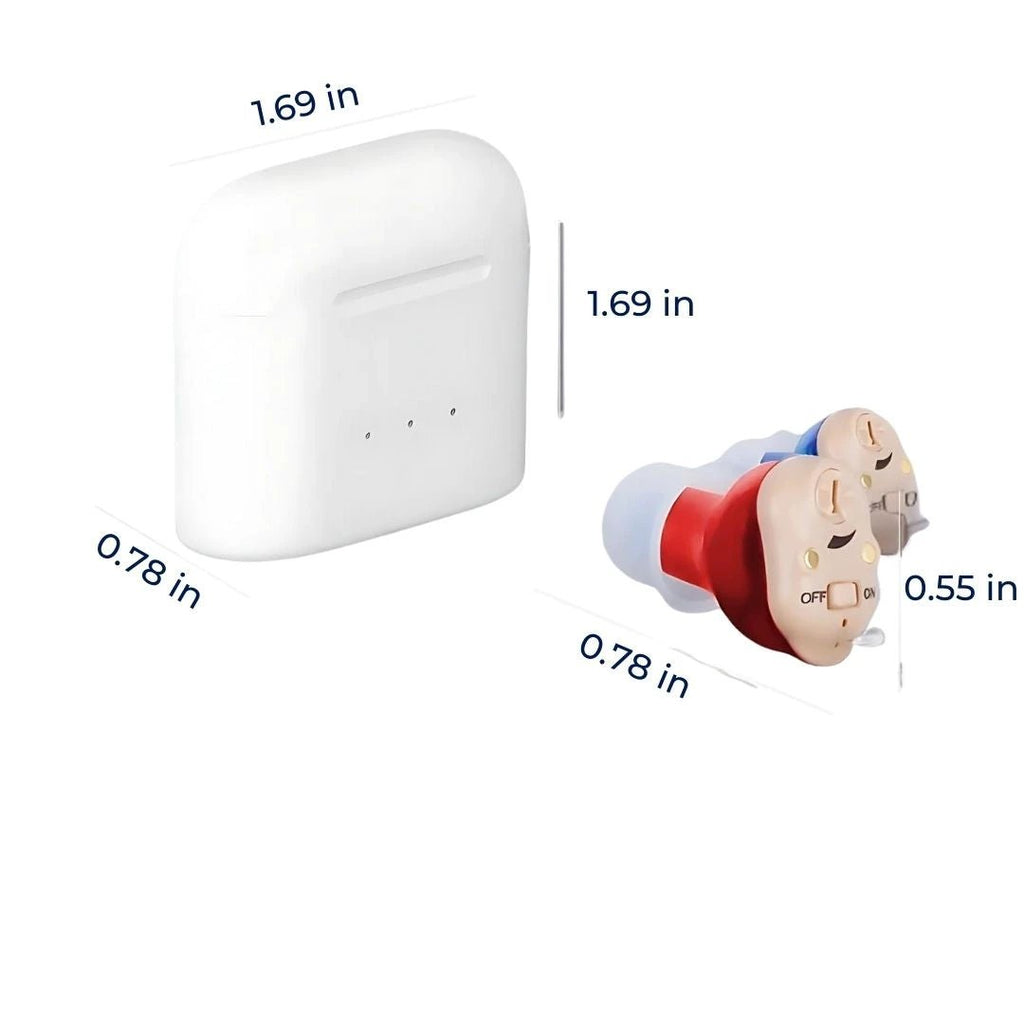 SilentWave | Rechargeable Invisible Hearing Aids Pair - Amplify Sound - Improve Speech Clarity - Discreet Design Bowlift by Bowlift
