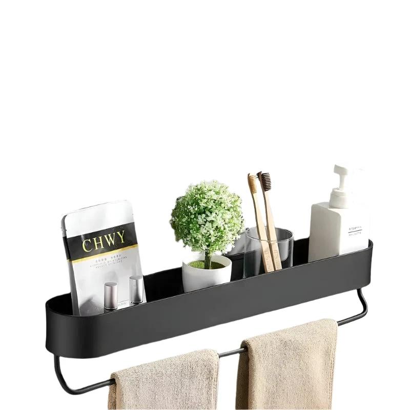 Elegant bathroom shelf with towel holder Bowlift by Bowlift