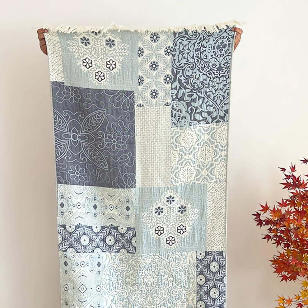 Midnight Swirls Cotton Towel by Casa & Beyond