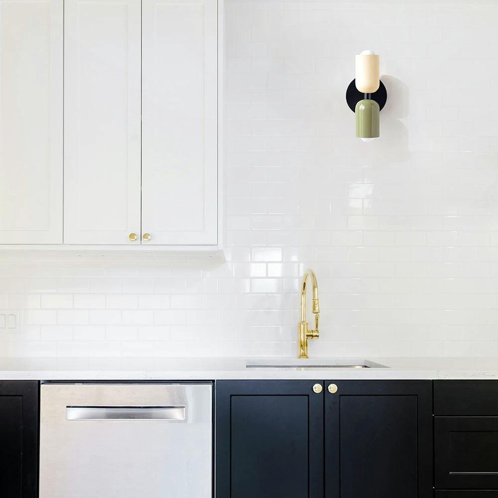 Modern Vintage Double-Headed Utility Room Wall Light - Stylish Illumination for Contemporary Spaces by BowLift