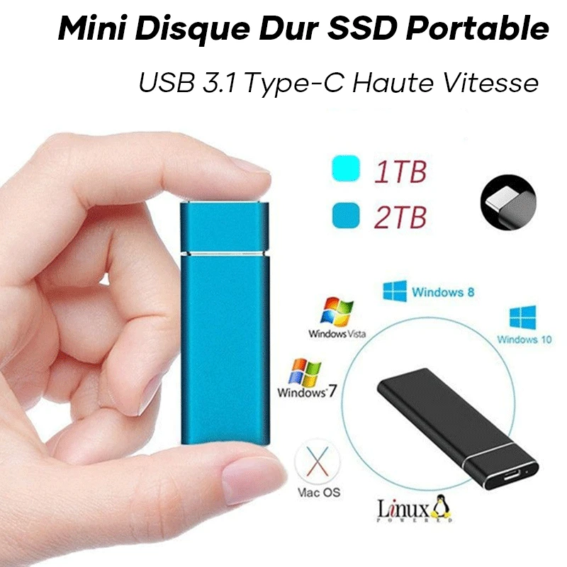 External Ultra Fast SSD Hard Drive by Bowlift