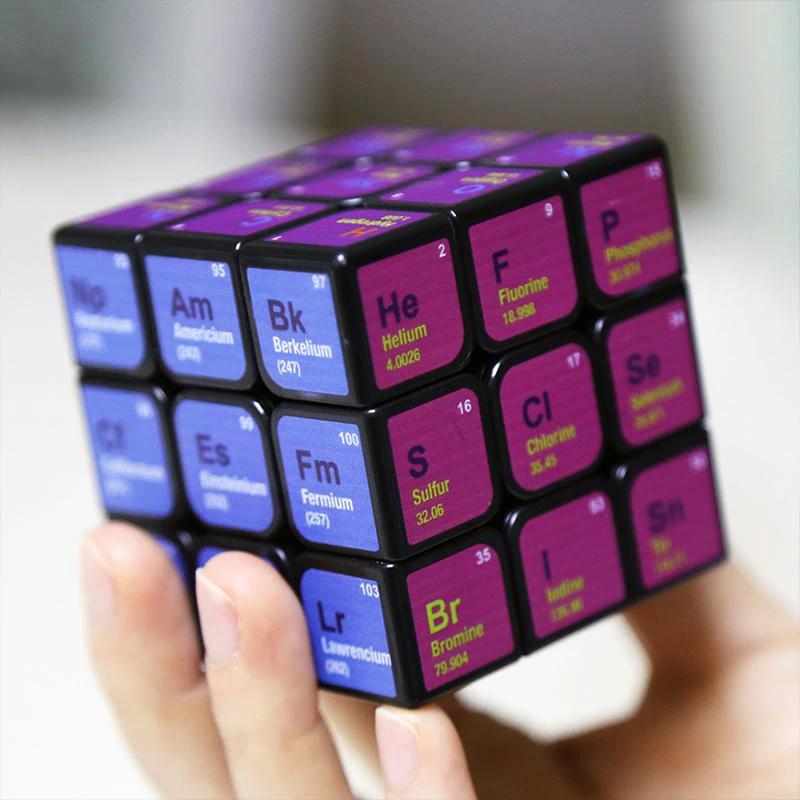 Cube with chemical elements by Bowlift
