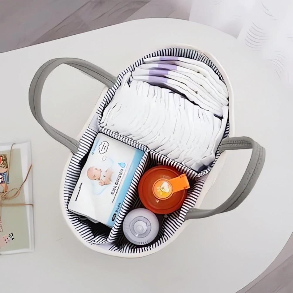 Braided Grey Baby Essentials Organizer by Casa & Beyond