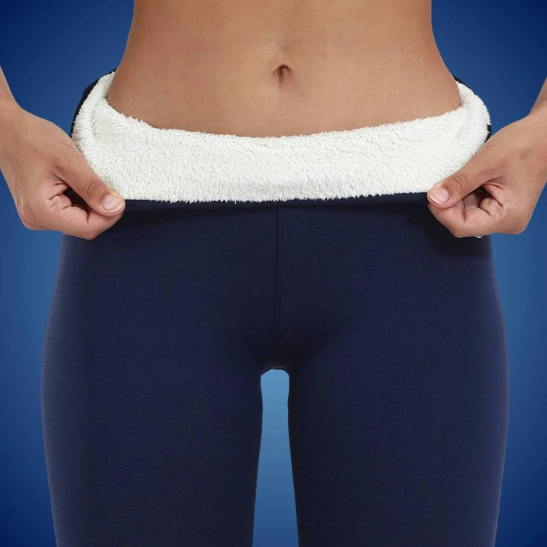 WarmFlex High-Waisted Warm Fleece Leggings | Winter Legging for Cold Weather - Warm Legging - for Outdoor Activities Bowlift by Bowlift