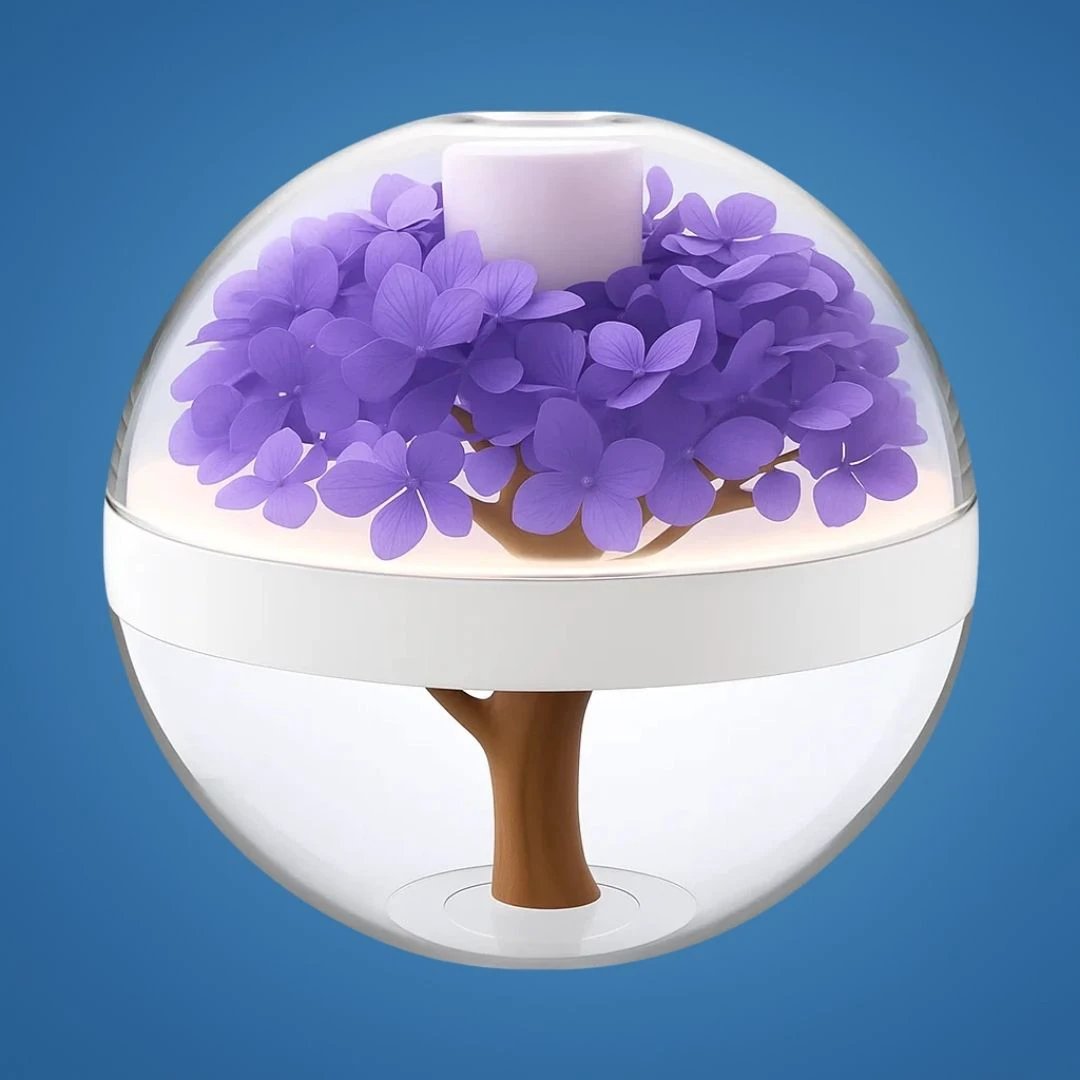 SereniGlow | Essential Oil Diffuser Humidifier – Ultrasonic Cool Mist – USB‑Rechargeable – LED Night Light for Bedroom & Nursery Bowlift by Bowlift