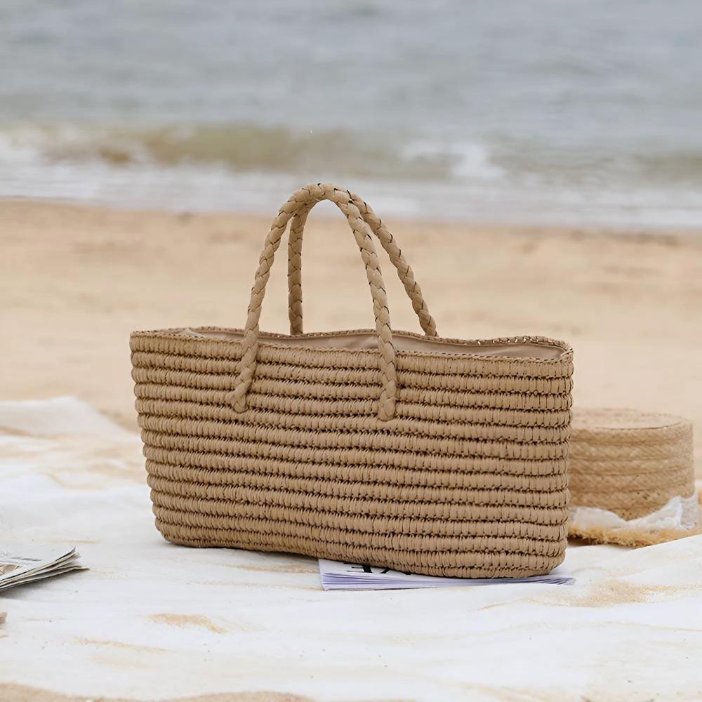 Woven Straw Tote Bag by Casa & Beyond